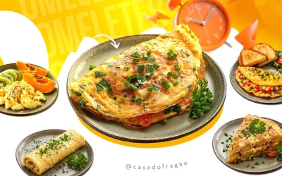 Omeletes criativas para um jantar em menos de 15 minutos